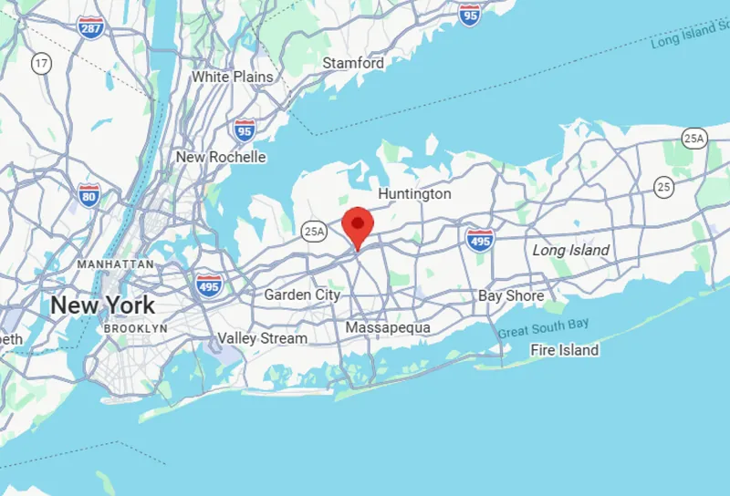 Map of the Long Island, New York distribution area