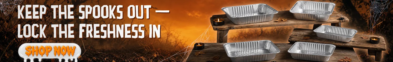 Keep the spooks out, lock the freshness in. Shop aluminium foil pans